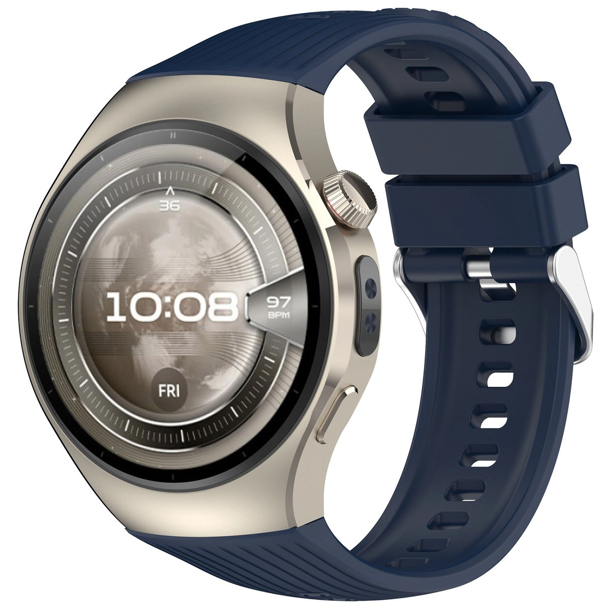 Silikonowy pasek Bizon Strap Watch Silicone T do Huawei Watch 5 46 mm, czarny